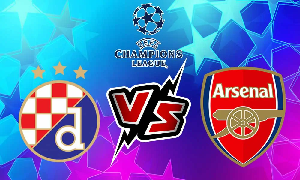 موعد مباراة آرسنال ودينامو زغرب في دوري أبطال أوروبا 2024-2025 الجولة السابعة